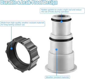 klpdst above-ground pool hose adapter for saltwater systems improves compatibility.