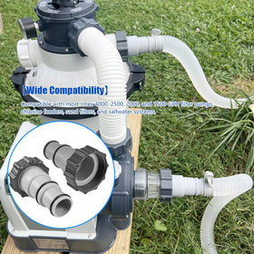 klpdst pool hose adapter keeps pool setup flexible for 1.5 to 1.25 inch hoses.