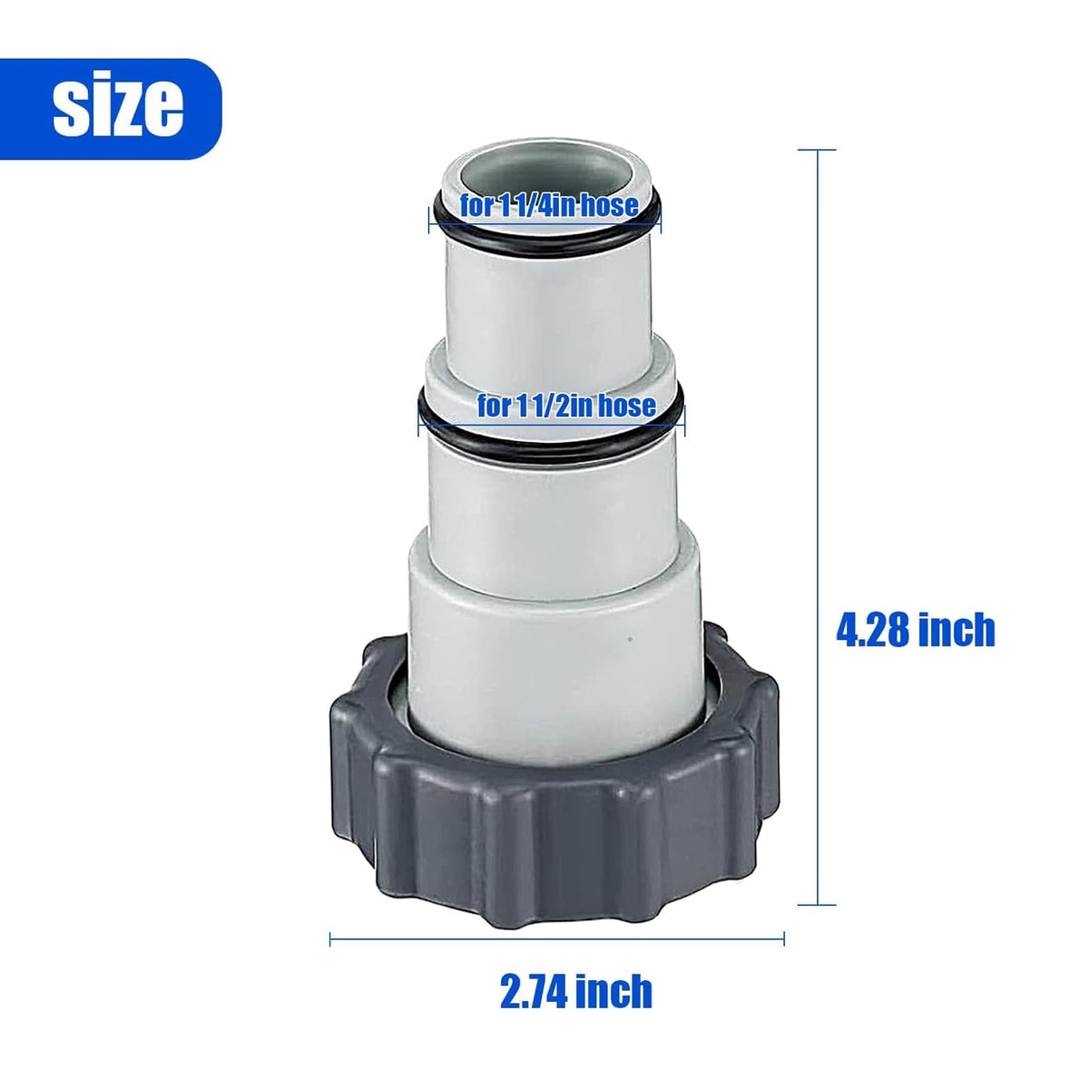 klpdst replacement parts pool hose adapter ensures secure connections for filter pumps.