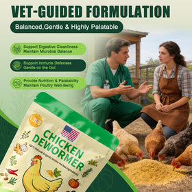 KLUORAN powder added to feed helps routine intake.