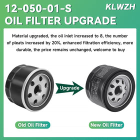 KLWZH oil filter compatibility label helps verify correct engine fit