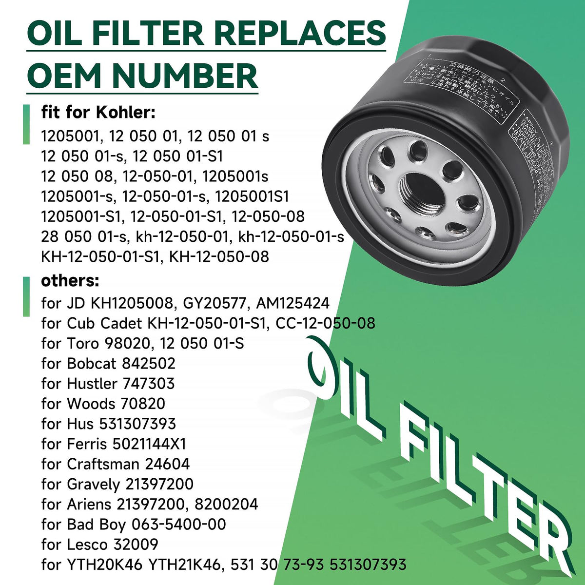 KLWZH oil filter threaded base ensures easy, secure installation