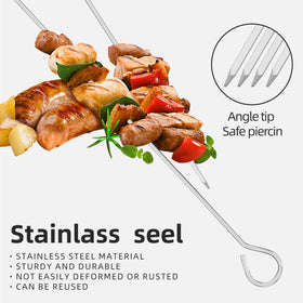 Klyphex stainless steel grill skewers resist rust for long-lasting use