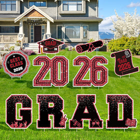 KLYRO 2026 graduation yard sign set for vibrant outdoor display and easy setup.
