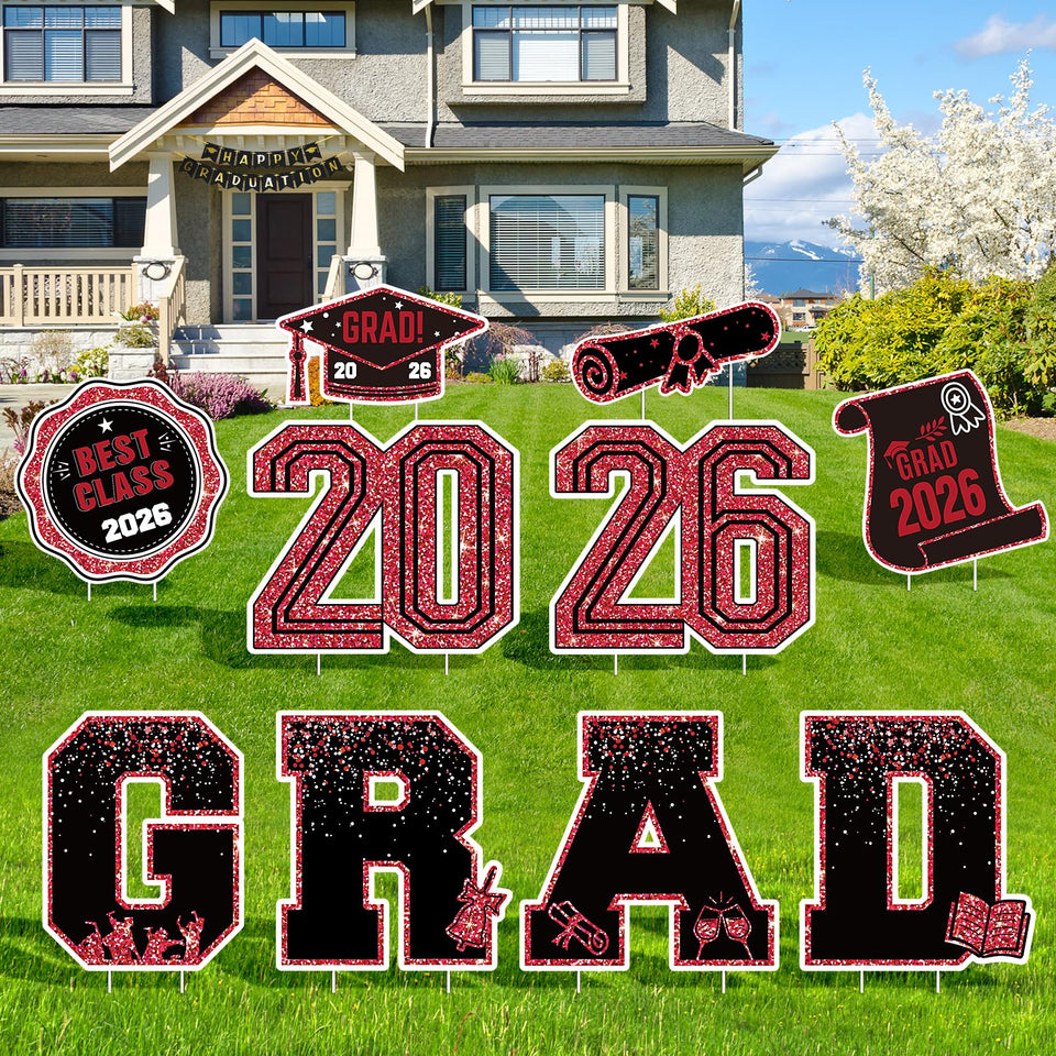 KLYRO 2026 graduation yard sign set for vibrant outdoor display and easy setup.
