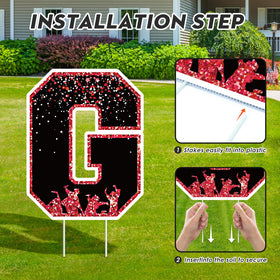 KLYRO graduation cap sign for playful lawn décor and memorable photos.