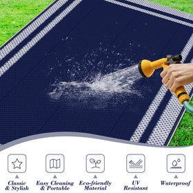 KMAT Outdoor Rug folds for easy transport and compact storage.