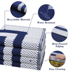 KMAT Outdoor Rug foldable design enables easy storage after use