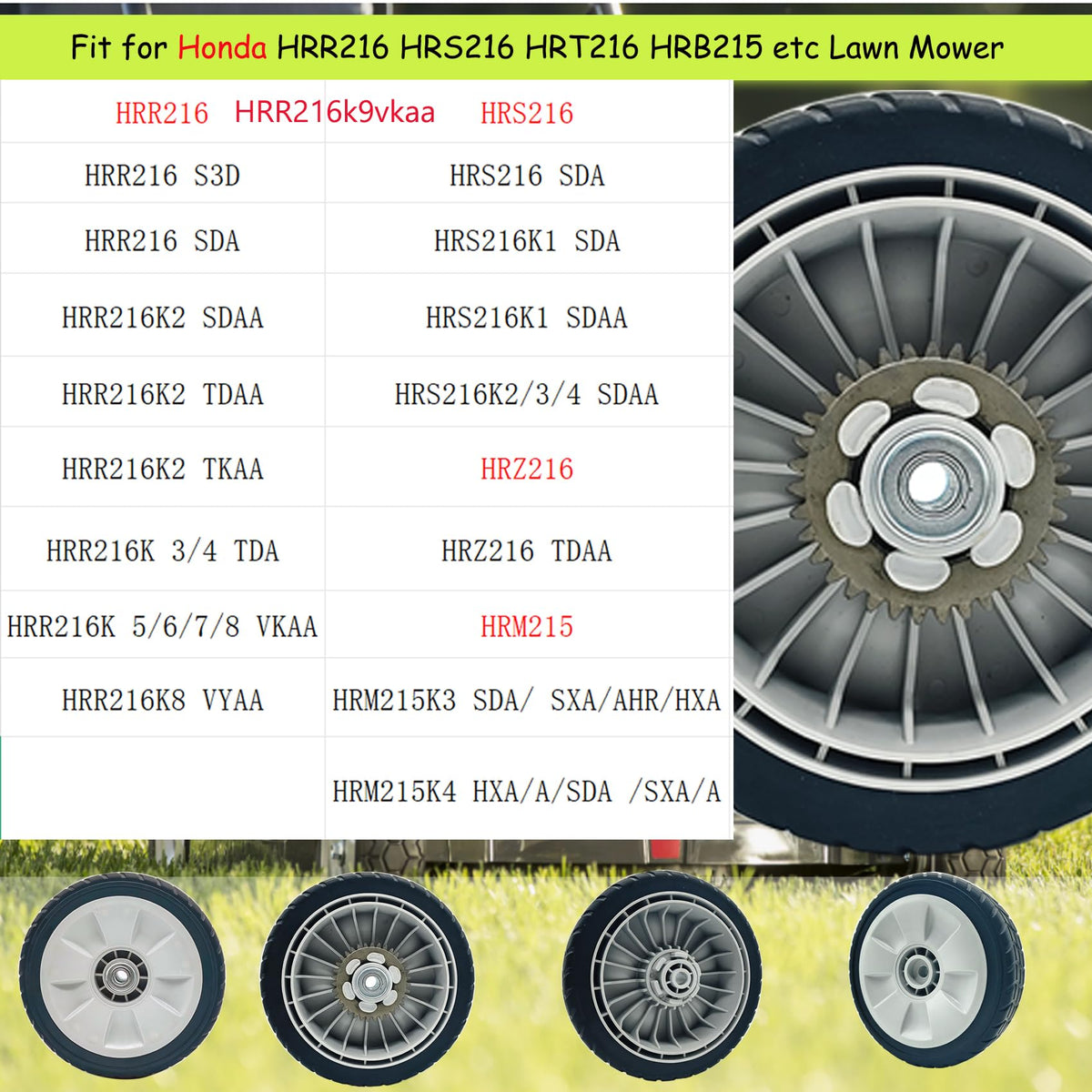 KMHGD front wheel 44710-vg3-000 for Honda mowers—smooth, quiet operation