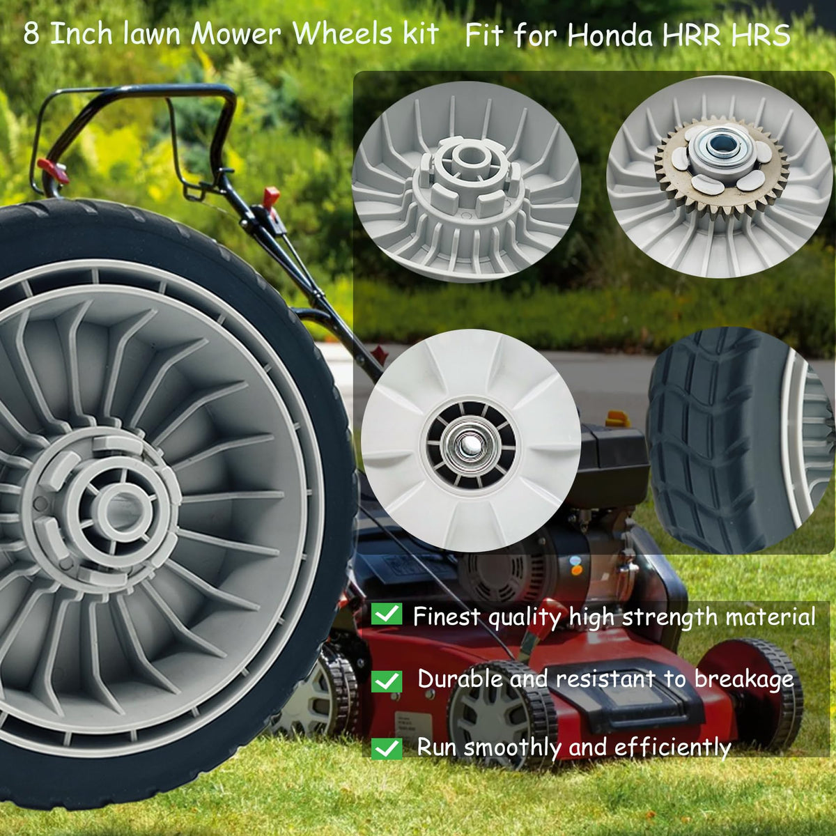 KMHGD front wheel 44710-vl0-l01za for Honda mowers—easy maintenance