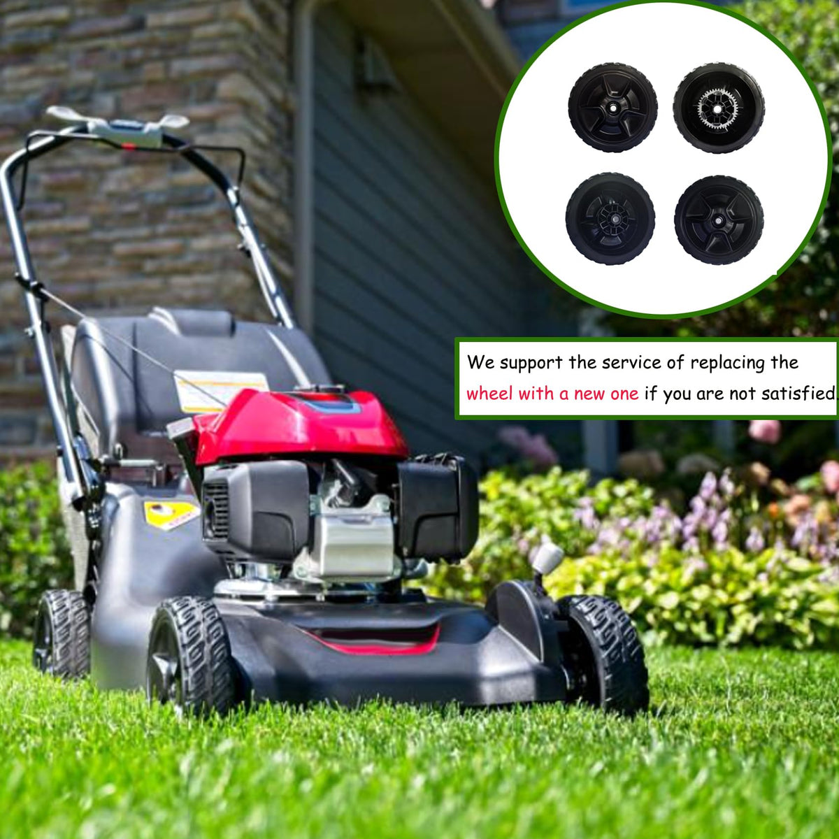 KMHGD lawn mower wheels easy replacement saves time during maintenance.
