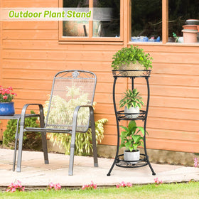 KMOTASUO iron stand with weatherproof coating resists rain and sun
