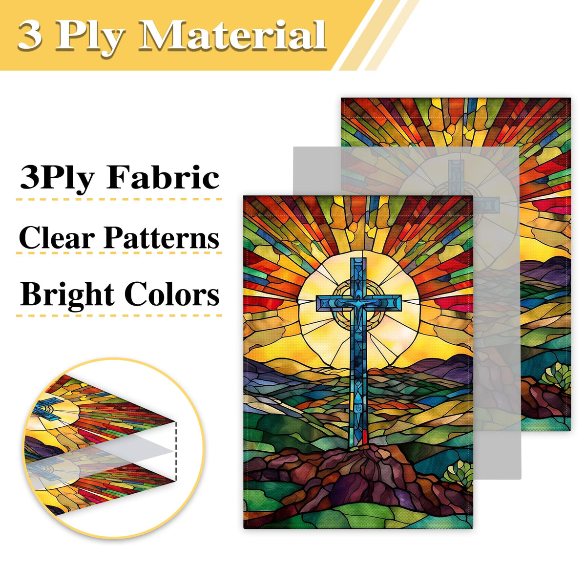 KNAPAL 12x18 inch flag captures classic garden decor for porch or lawn.