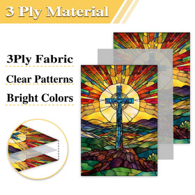 KNAPAL 12x18 inch flag captures classic garden decor for porch or lawn.