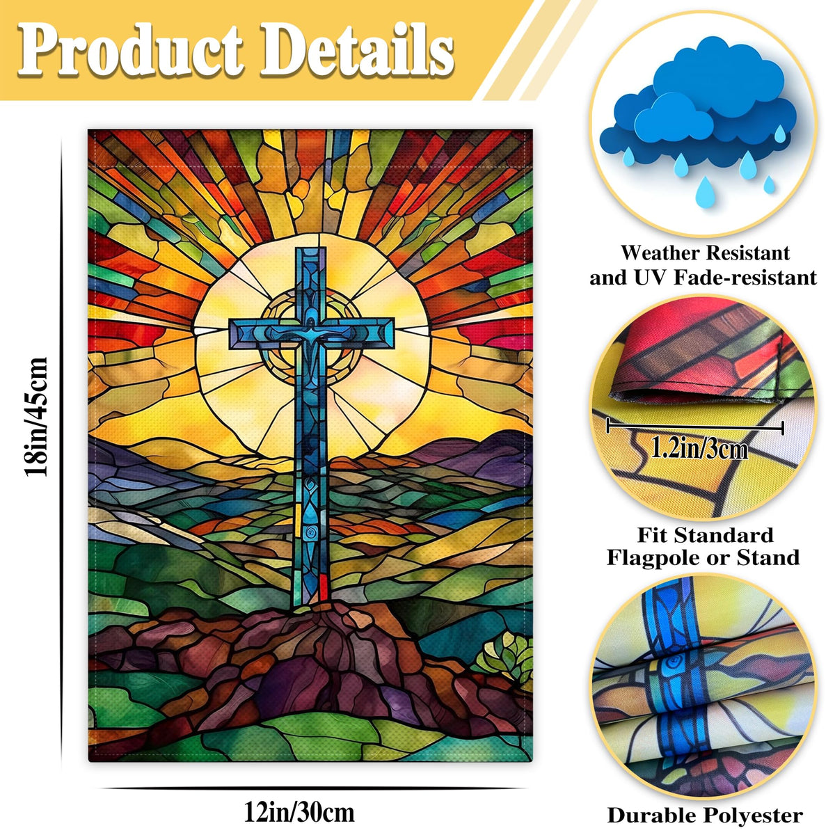 KNAPAL flag close-up reveals durable 3-ply fabric for outdoor use.