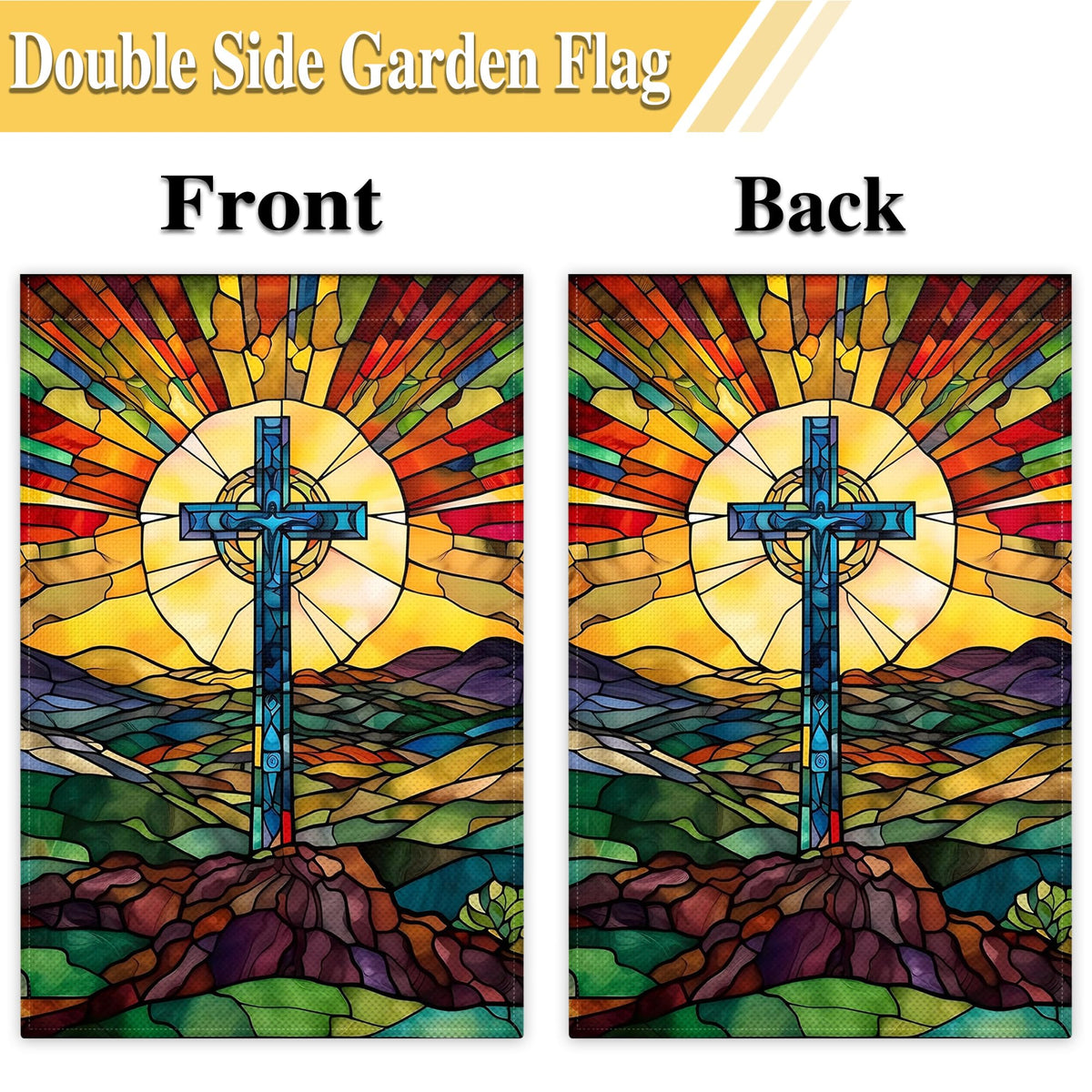 KNAPAL flag hanging setup demonstrates easy installation on a garden pole.