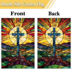 KNAPAL flag hanging setup demonstrates easy installation on a garden pole.