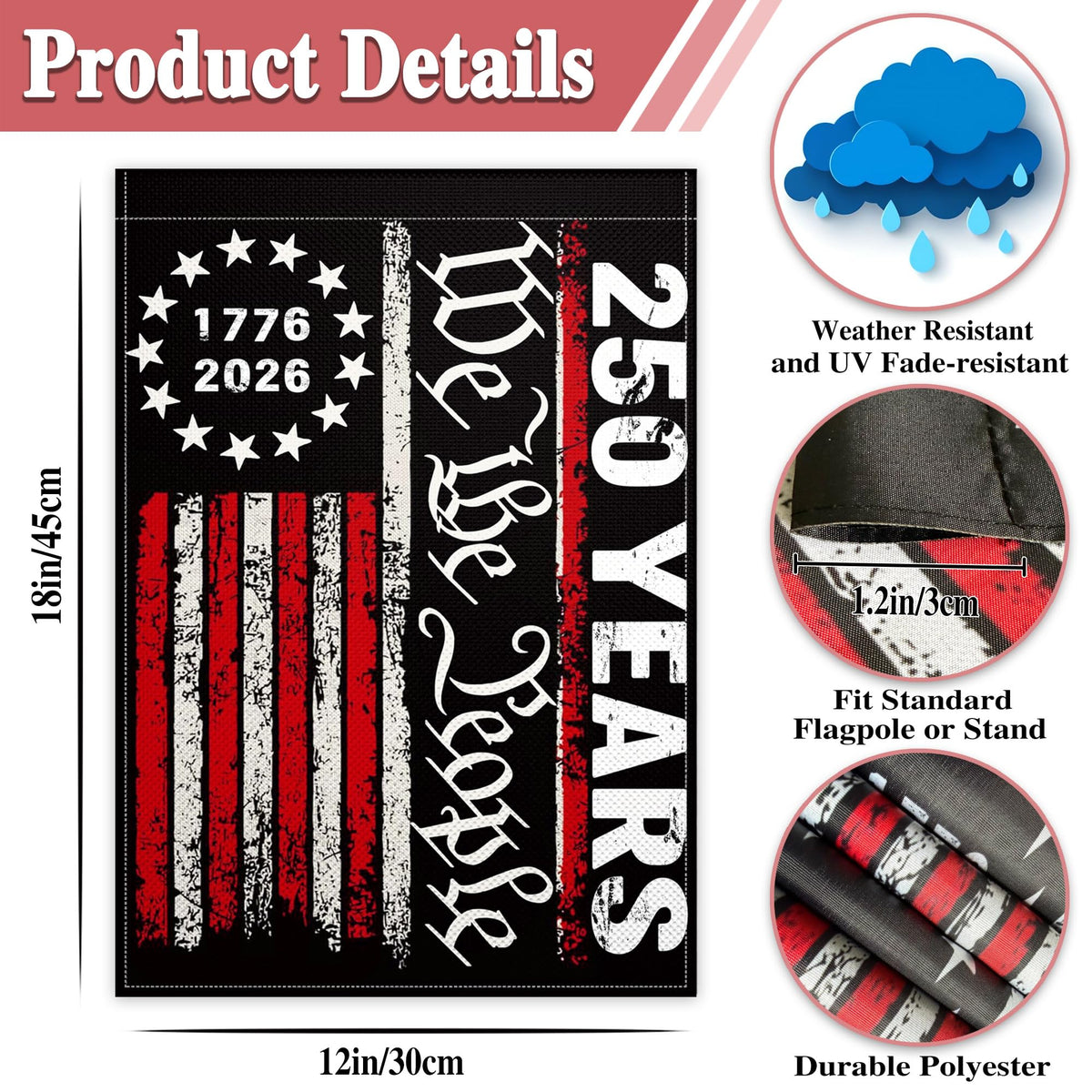 KNAPAL patriotic yard flag outdoor use, perfect for porch or lawn decor