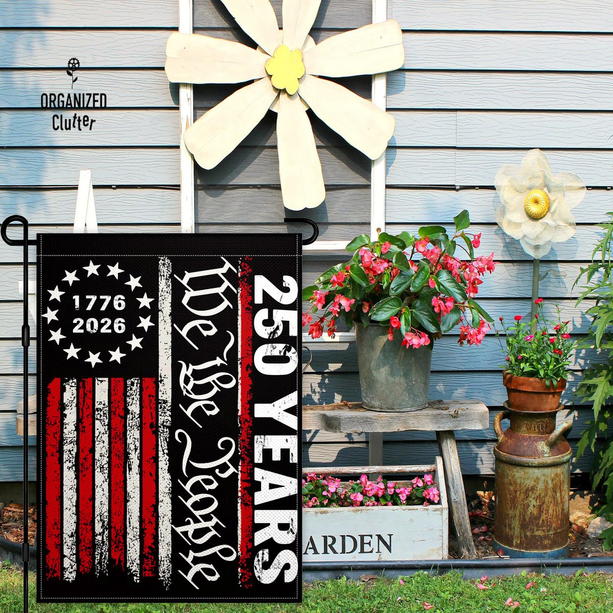KNAPAL we the people 1776 back-side flag, double-sided design for consistent visibility