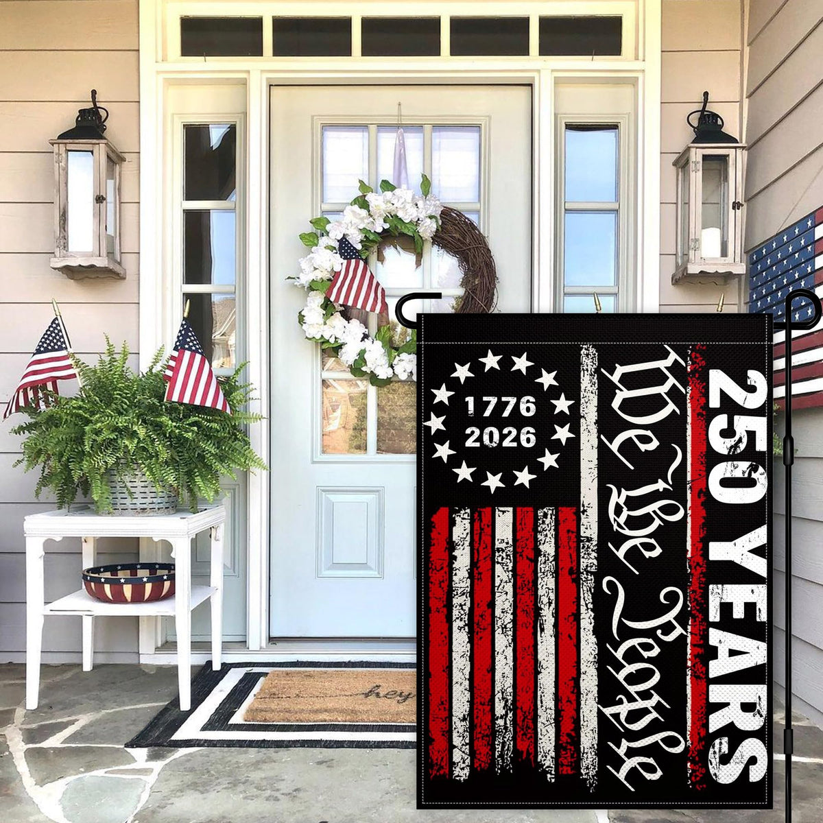 KNAPAL we the people 1776 front-side flag, double-sided vivid colors for outdoor or dorm display