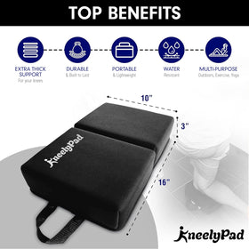 KneelyPad memory foam layer provides cushioned knee support during work.