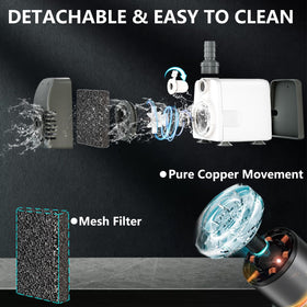 Knifel 880GPH pump with foam filter protecting against debris