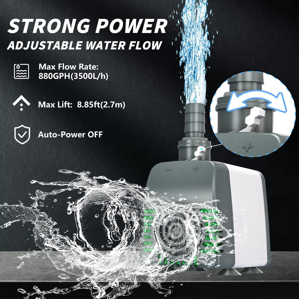 Knifel copper motor delivers strong power with ultra-quiet operation.