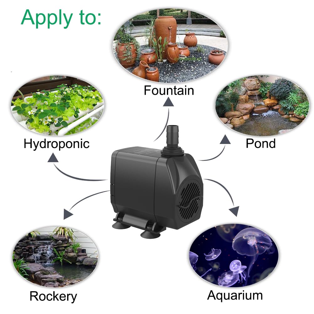 Knifel pump in garden pond setup delivers steady circulation.