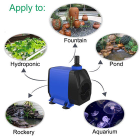 Knifel submersible pump with overheating protection keeps water features safe
