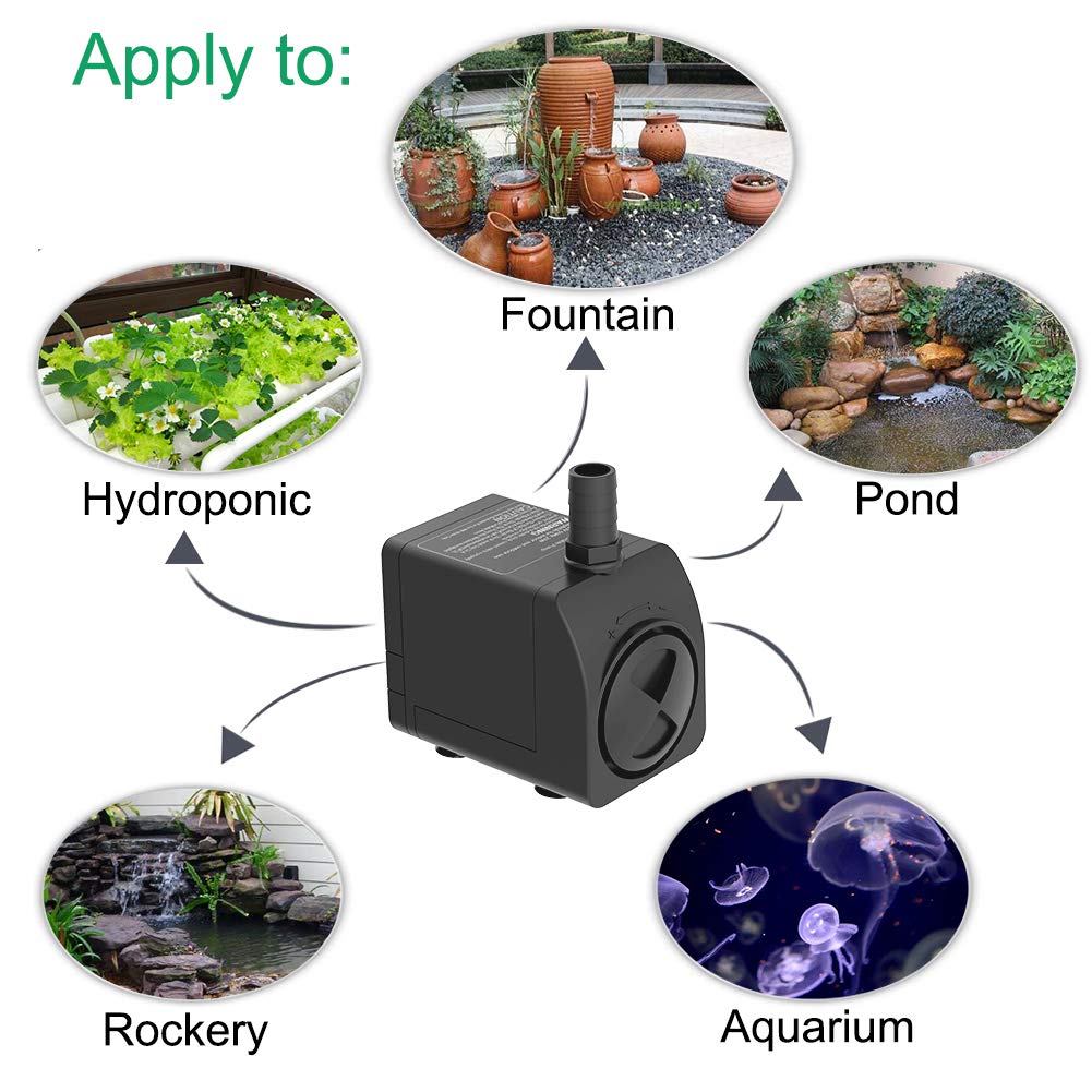 Knifel submersible pump used in hydroponics setup for reliable nutrient solution circulation.