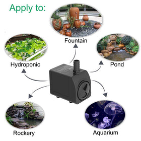 Knifel submersible pump used in hydroponics setup for reliable nutrient solution circulation.