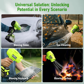 KNSKNS leaf blower ergonomic handle design reduces fatigue.