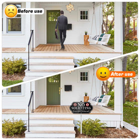 Koalaat no-solicitation sign with burr-free corners improves safety around pathways.