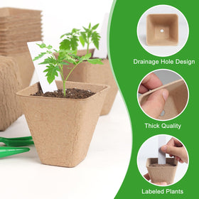 KOAMLY biodegradable pot material shown reducing waste while enriching soil.