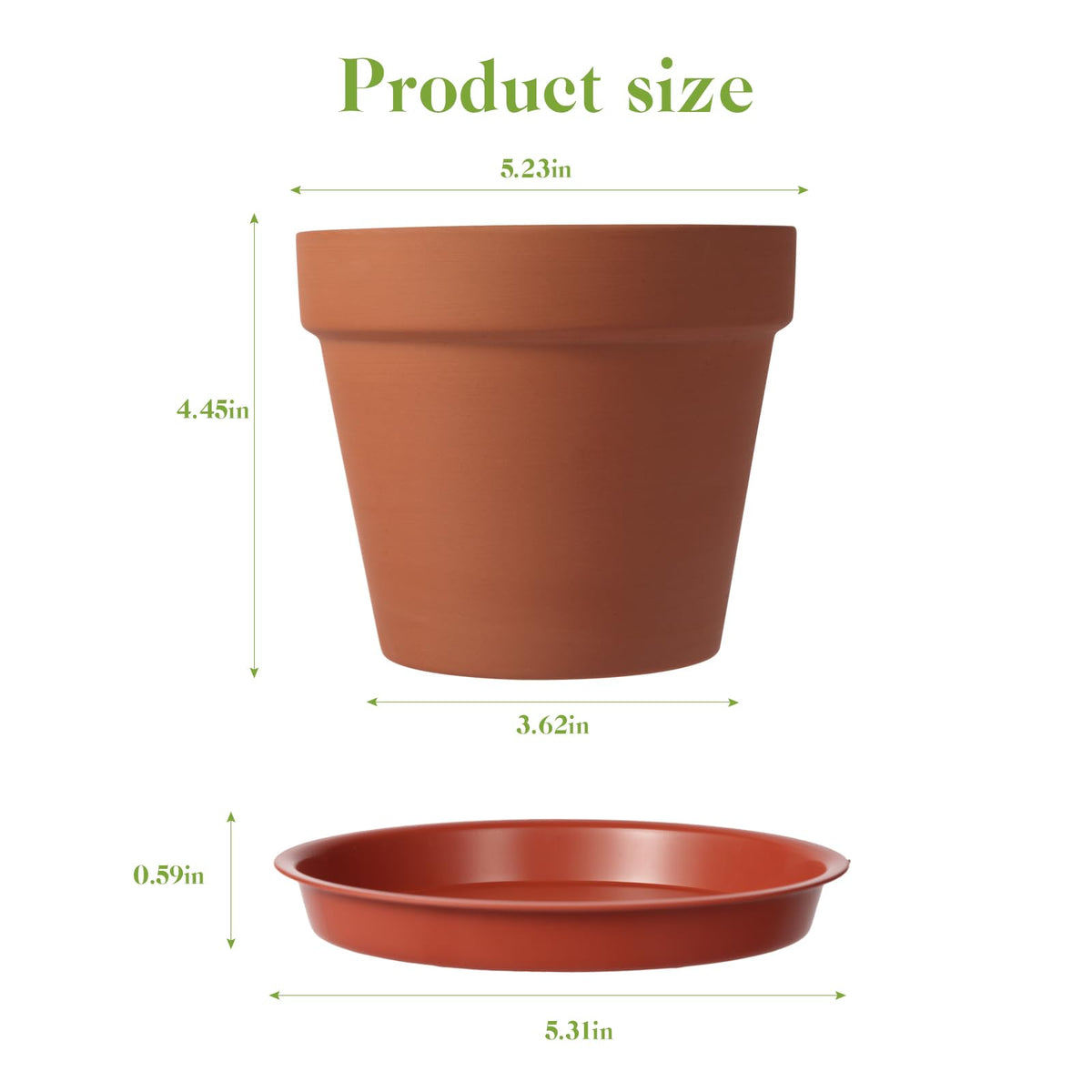 KOAMLY clay pots with drainage hole promotes healthy watering for succulents