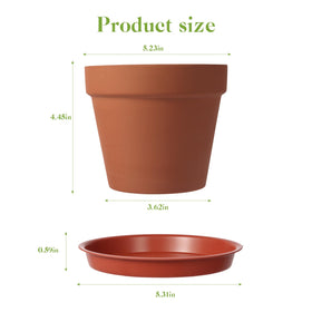 KOAMLY clay pots with drainage hole promotes healthy watering for succulents