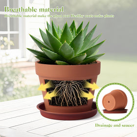 KOAMLY stackable-flared-pots maximize space for small setups