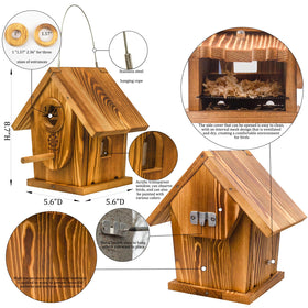 Koangle birdhouse features three entrance sizes to fit various small species