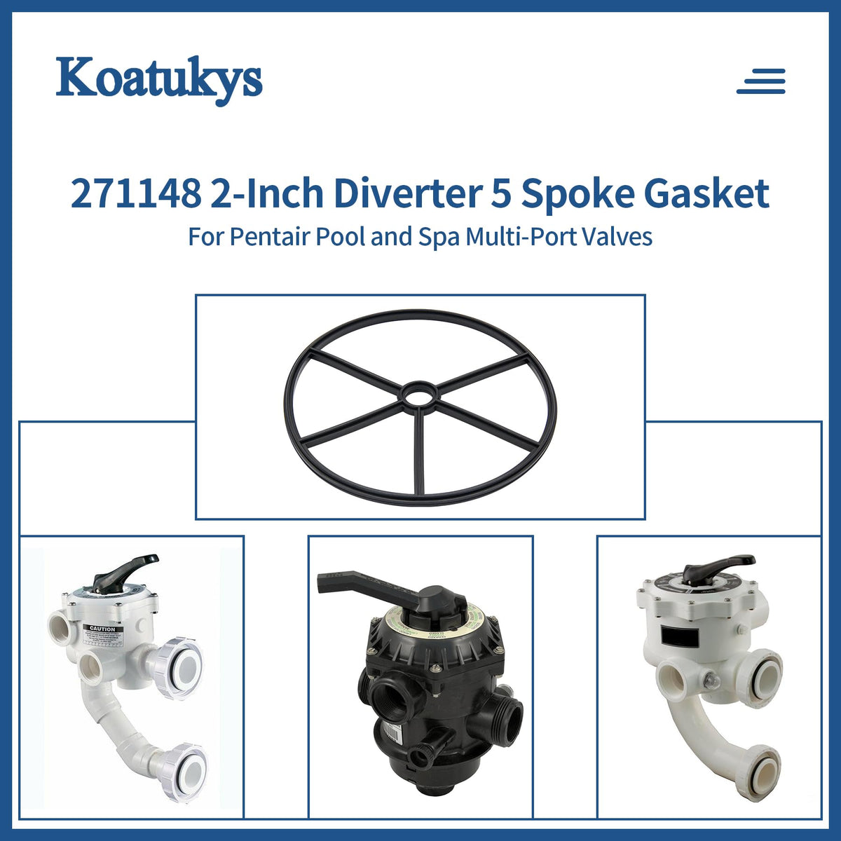 Koatukys 271148 gasket demonstrates compatibility with 2-inch HiFlow valves