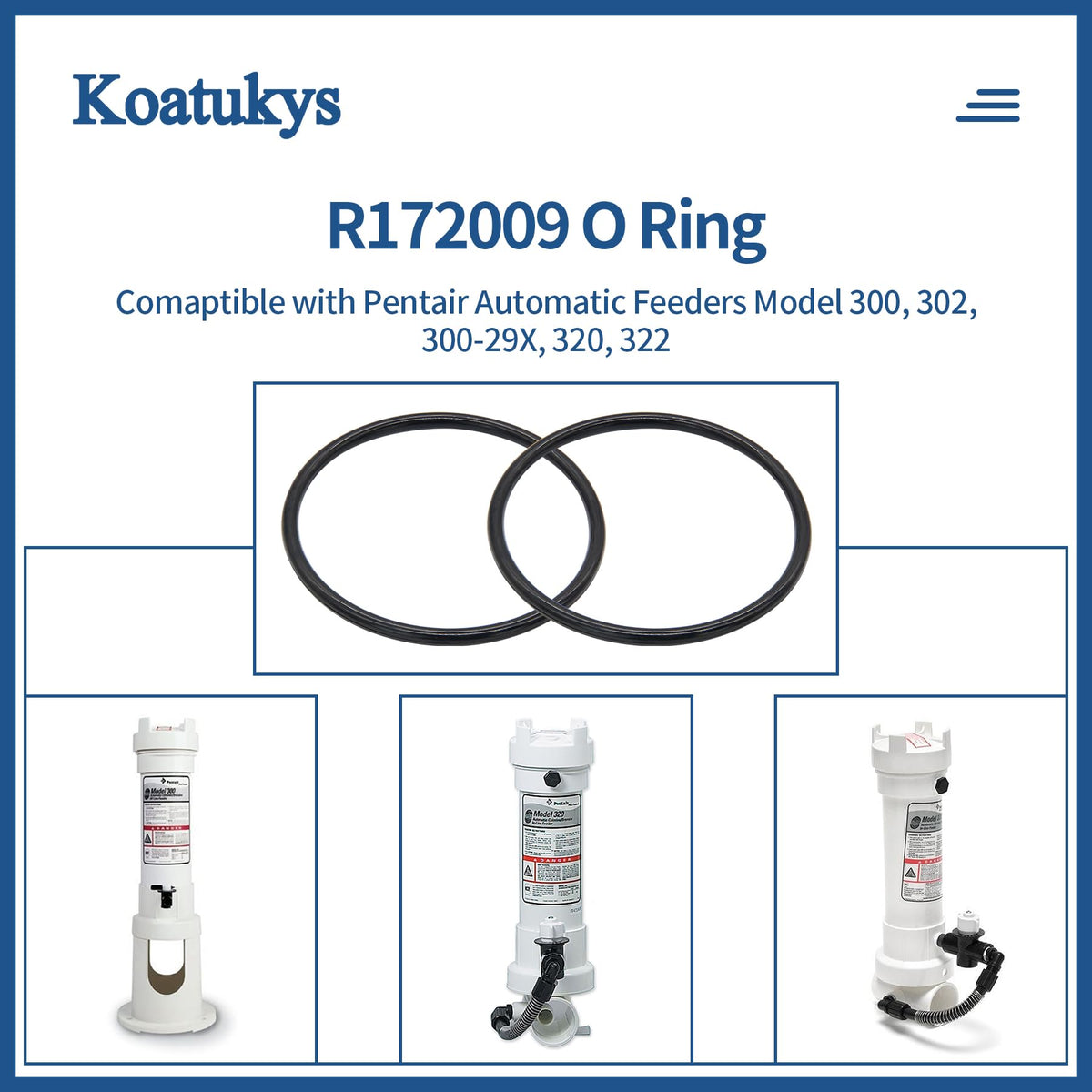 Koatukys replacement o-ring, chlorine and UV resistant for long-lasting pool equipment seals.