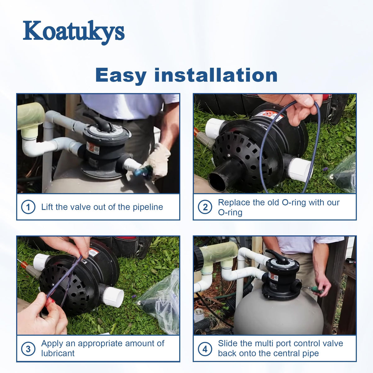 Koatukys GMX600F O-ring replacement fitting Hayward S164T