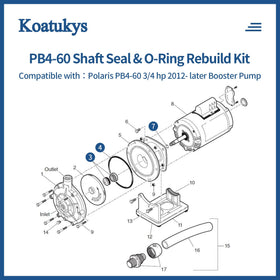Koatukys PB4-60 pump shaft seal PS-3890 provides smooth operation