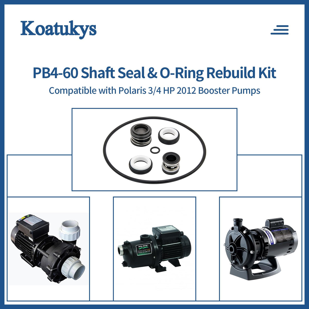Koatukys PB4-60 volute O-ring ensuring tight housing seal