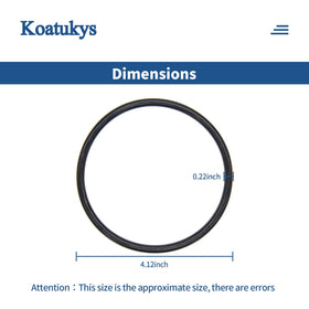 Koatukys durable rubber o-ring resists chlorine and UV for longer life.