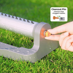 KOBAZ sprinkler with durable metal core and lightweight shell