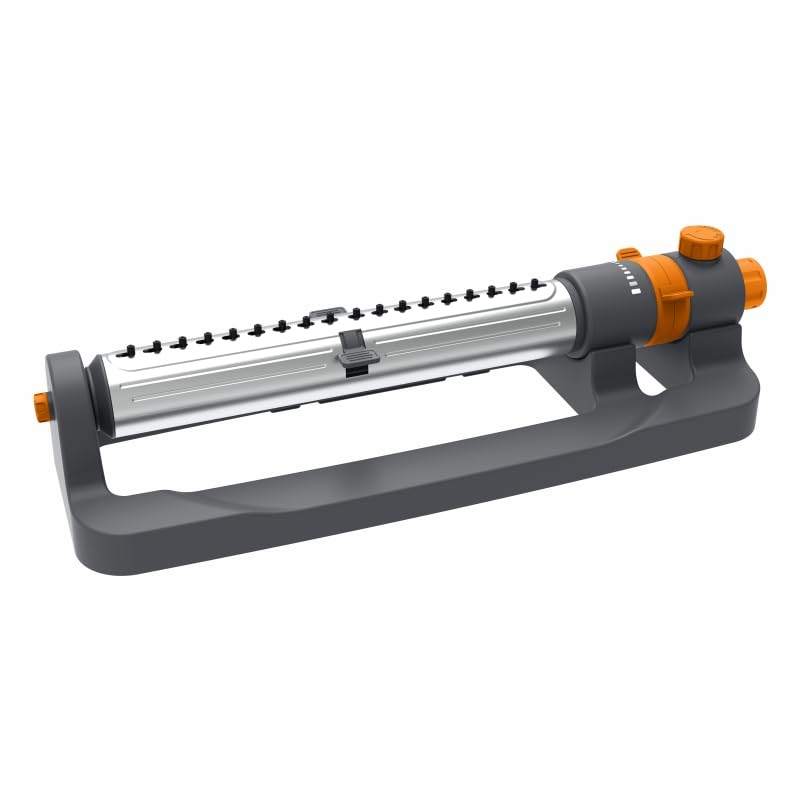 KOBAZ oscillating sprinkler with metal-core for durable yard watering