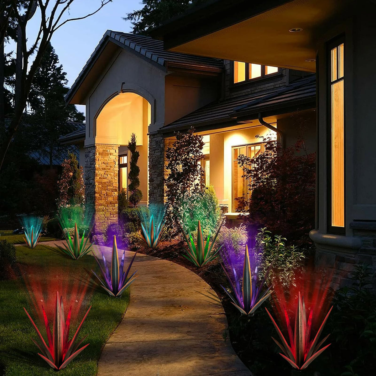 KODIBO blue tequila rustic sculpture is versatile for indoor or outdoor spaces.