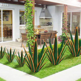 KODIBO hand-painted agave figure creates a focal point on porches or entryways