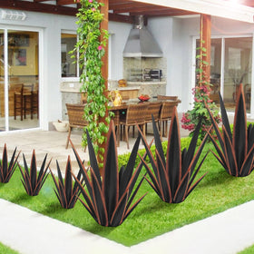 KODIBO hand-painted tequila agave yard art, adds rustic charm to patios.