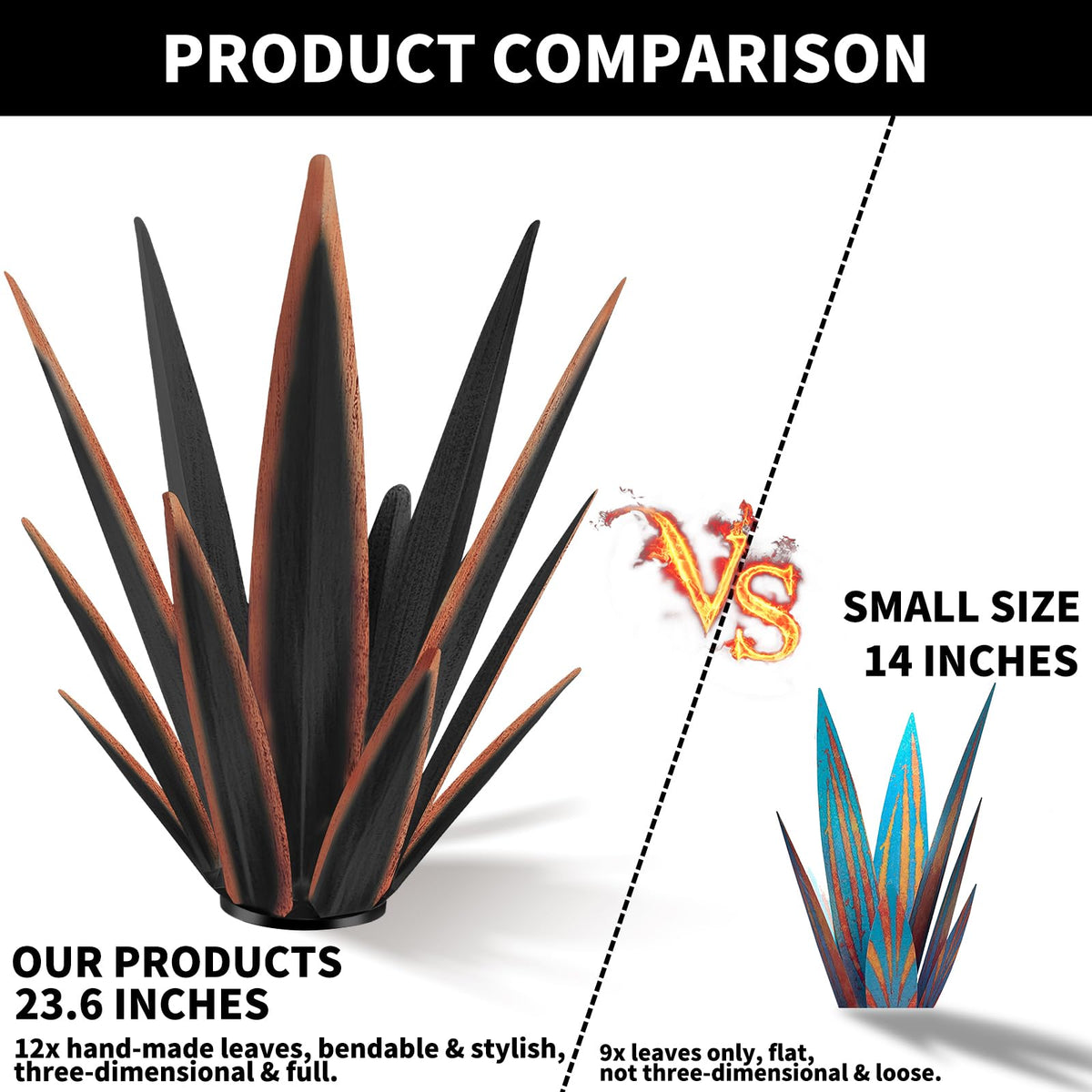 KODIBO tequila patio decor metal sculpture, easy ground placement for flexible setup.